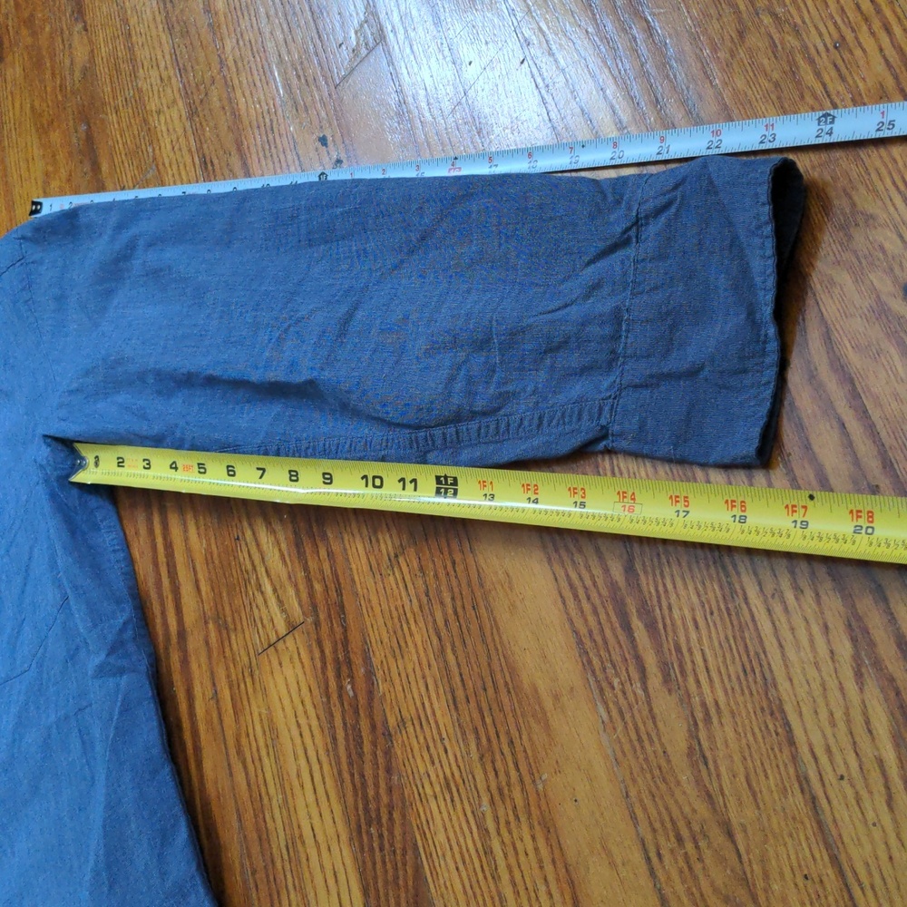 J Crew Blue Flex Washed Slim Untucked Shirt - Picture 5 of 6